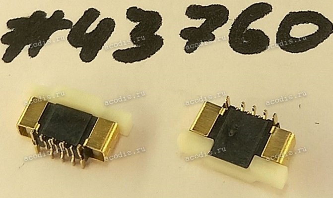 Разъём FFC FPC 6P 0.5 6.60H S/T SMT (Asus p/n: 12018-00163400) ACES 50559-00601-003