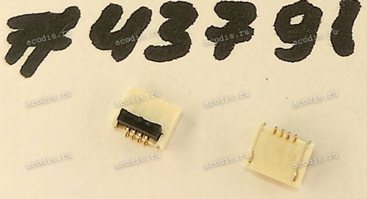 Разъём FFC FPC 4P 0.5 1H R/A SMT (Asus p/n: 12018-00790400) HUABEI HQ11920308000