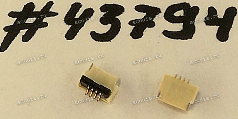 Разъём FFC FPC 4P 0.5 4H R/A SMT (Asus p/n: 12018-00790900) HUABEI HQ11920286000
