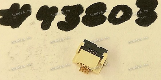 Разъём FFC FPC 4P 1R FR(P0.5,H1.46) SMT (Asus p/n: 12018-01000900) QCI DFFC04FR170