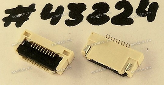 Разъём FFC FPC 10P 0.5 1R FR (P0.5,H2.0) SMD (Asus p/n: 12018-01001400) QCI DFFC10FR142