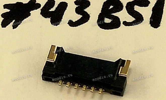 Разъём WtoB CON 6P 1.25 1.9H R/A SMT (Asus p/n: 12017-00011400) ACES 50278-00601-001
