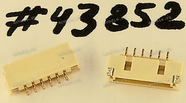 Разъём WtoB CON 6P 1.25 2.03H R/A SMT (Asus p/n: 12017-00011600) XINYA S1301-06RVB-S01-KH
