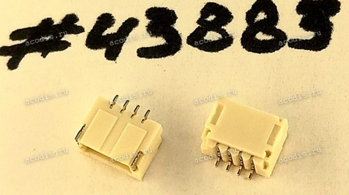 Разъём WtoB CON 4P 1.0mm R/A SMT (Asus p/n: 12G171010049) ACES 87213-0400G