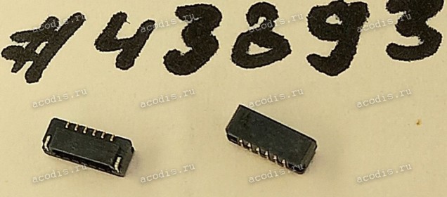 Разъём WtoB CON 6P 0.6mm R/A SMT (Asus p/n: 12G171230062) ACES 50376-00601-001