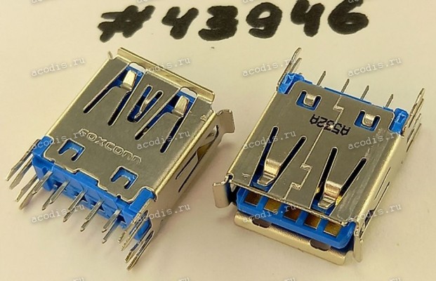 Разъём USB3.0 CON 9P,S/T,DIP (Asus p/n: 12013-00014500) FOXCONN UEA0112C-4FH1-4H