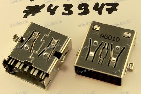 Разъём USB CON TYPE A 9P 1.69CH STD SUNK R/A SMT G2 (Asus p/n: 12013-00223400) ACES 31107-00902-Z02