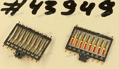 Разъём SD SOCKET 9P, 1MM,SMT (Asus p/n: 12023-00011100) ALPS SCDAAA0100