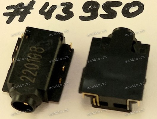 Разъём Audio JACK 6P FR (H5.65) DIP (Asus p/n: 12014-00400700) QCI DFTJ06FRB51