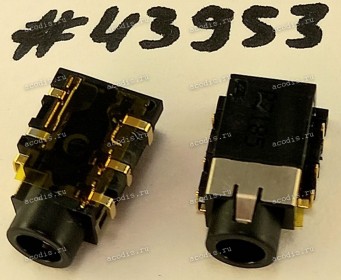 Разъём Audio JACK 6P -0.95CH SUNK R/A (Asus p/n: 12014-00718100) HANGZHOU RIYUE 3F168-00J01