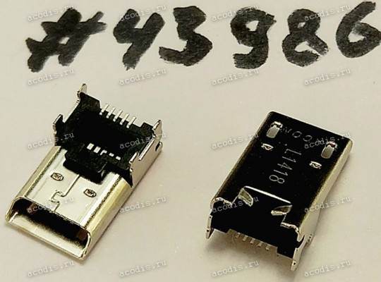 Разъём MICRO USB CON 5P 2.225CH R/A (Asus p/n: 12012-00024600) ACON MUC4F-536203