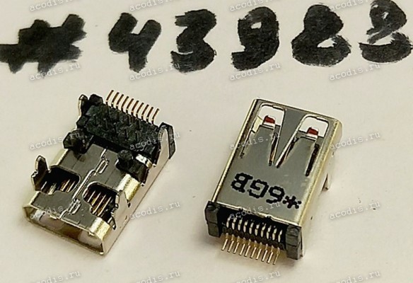 Разъём MICRO HDMI 19P 0.4MM 1.9CH RA (Asus p/n: 12022-00043400)