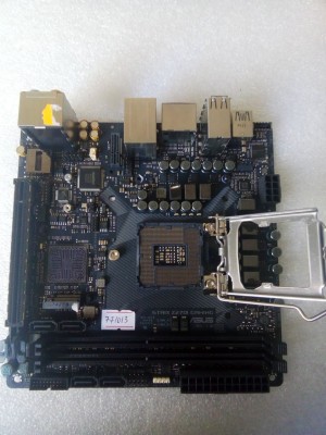 MB BAD - донор Asus STRIX Z270I GAMING REV. 1.02 (023758-00211-MB0SD0-A04 0704) MSIP-REM-MSQ-STRIXZ270IG снят мост, шатаются конденсаторы