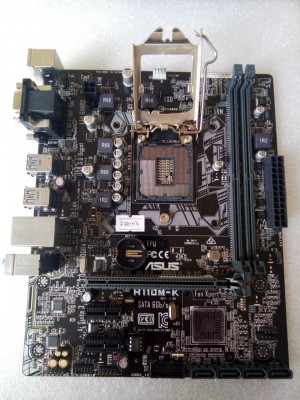 MB BAD - донор Asus H110M-K REV. 1.02 (924566-05795-MB0PH0-A0C 2102) MSIP-REM-MSQ-H110M-K снят мост, шатается конденсатор