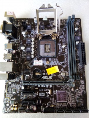 MB BAD - донор Asus H110M-K REV. 1.02 (819589-11692-MB0PH0-A09 1802) MSIP-REM-MSQ-H110M-K снят мост, погнуты контакты сокета