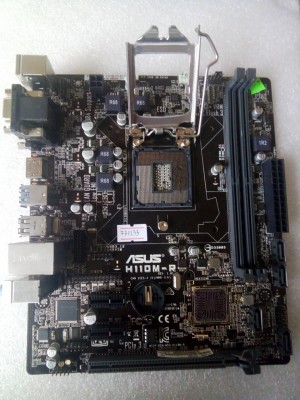 MB BAD - донор Asus H110M-R REV. 1.01 (870738-08199-MB0QN0-A0B 2003) MSIP-REM-MSQ-H110M-R снят мост, погнуты контакты сокета