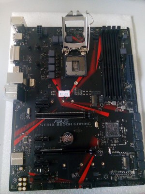 MB BAD - донор Asus STRIX B250H GAMING REV. 1.02 (058306-01845-MB0TS0=A05 0807) MSIP-REM-MSQSTRIXB250HG снят мост, погнуты контакты сокета