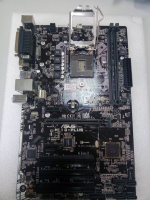 MB BAD - донор Asus H110-PLUS REV. 1.01 (967640-00188-MB0PQ0-A09 3016) MSIP-REM-MSQ-H110-PLUS снят мост, погнуты контакты сокета