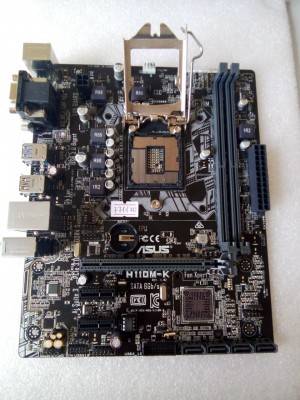 MB BAD - донор Asus H110M-K REV. 1.02 (847552-28060-MB0PH0-A0A 2003) MSIP-REM-MSQ-H110M-K снят мост, погнуты контакты сокета