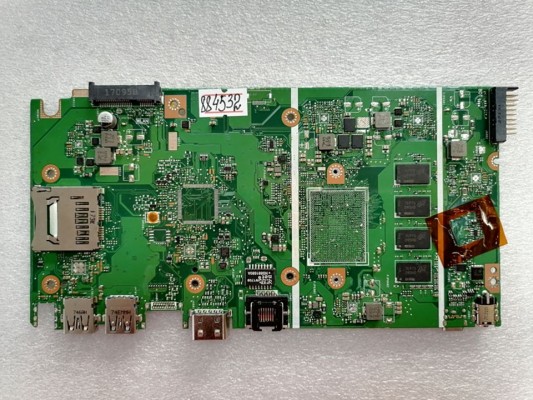 MB BAD - донор Asus X541NA MB._4G (90NB0E80-R00020, 60NB0E80-MB1520 R215) X541NA REV. 2.1., 8 чипов Micron D9SHD - снято CPU