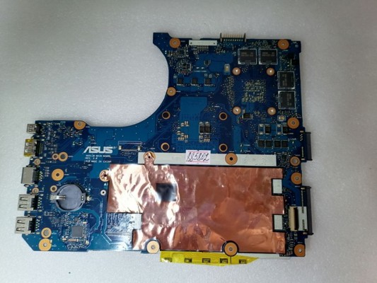 MB BAD - под восстановление Asus G551JW MB_0M/I7-4750HQ/AS (V4G) (90NB08B0-R000B0, 60NB08B0-MB6001 EMS:CJ) N551JM REV. 2.0, nVidia N16P-GX-A2, HUB, 8 чипов Samsung K4G41325FC-HC04 - была рабочая материнка, но понадобился проц - снято CPU