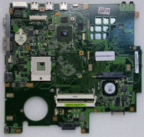 MB BAD - донор Asus F5SL MAIN_BD (60-NM7MB1000-B17) F5SL P/N: 08G2005FS20J REV: 2.0, SIS 671DX, SIS 968, ATI 216-0707009, 4 чипа Qimonda HYB18T512161B2F-25