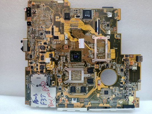 MB BAD - донор Asus F3T (NS1S6B0479-00456-N14MB1000-D06), F3T MAIN BOARD REV:2.1 08G23FT0032I, nViidia NF-G6100-N-A2, nVidia NF-430-N-A3, nVidia GF-G07600-N-A2, 8 ЧИПОВ QIMONDA HYB18T256161AFL25 WVV50003 063