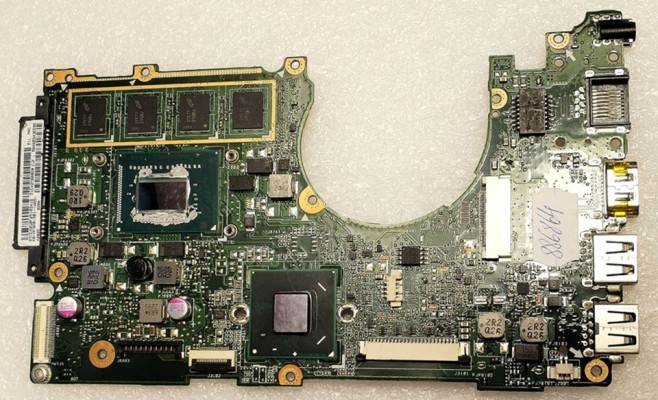 MB BAD - донор Asus X202E (60-NFQMB1B01-A05), X202E REV.2.0, Intel SLJ8E, Intel SR0N9, ITE IT8517E 1418-HXS SC1TFC, 4 ЧИПА MICRON 2YE22 D9QBJ, 4 ЧИПА MICRON 2YE77 D9QBJ