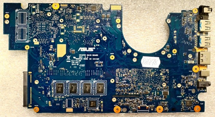 MB BAD - донор Asus UX32A (60-NYOMB1600-B01), UX32VD MAIN BOARD REV. 2. 4, Intel SLJ8E, Intel SR0N8, SanDisk SDIS5BK 024G, ITE IT8572G 1314-AXS SC02VB, RealTek ALC269 C6N97Q1 GC53B5, 8 чипов SK hynix H5TQ2G83CFR