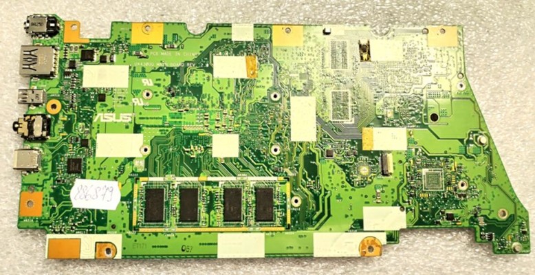 MB BAD - донор Asus UX430UA (60NB0EC0-MB2100 (201)), UX430UQ  MAIN BOARD REV. 2. 0, RealTek ALC295 HBF28H1 GH 0249A2, 8 чипов SEC 725 K4AAG16, снято GPU и CPU