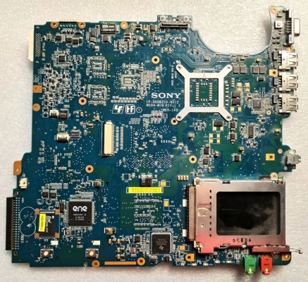 MB BAD - под восстановление Sony VGN-FS415SMR 1P-005B200-8012 MS04-M/B REV: 1. 2 MBX-143, Intel SL8G7, Intel NH82801FMB L5500072 SL89K, nVidia GF-G06400SQ-N-A2 N27578.00P, 2 чипа SK hynix HY5DU283222B FP-28 548U