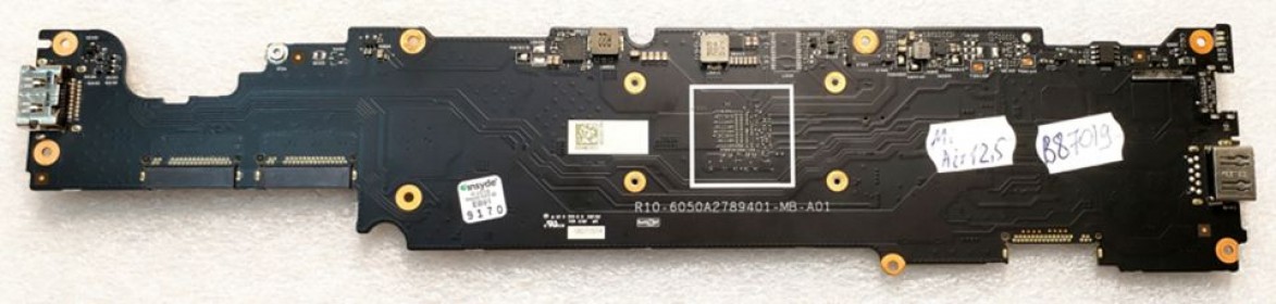 MB BAD - под восстановление Xiaomi Mi Air 12, 5 (R10-6050A2789401-MB-A01), Intel SR2ZY, nuvoTon NPCE285UA0DX 2807B0292 808ABFB, 2 чипа SEC 801 K3QF3F3 0BMAGCF