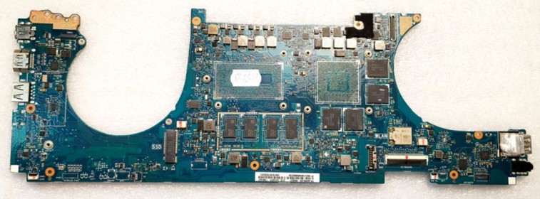 MB BAD - донор Asus UX533FD (60NB0JX0-MB8021(212), 69N162M19C02(01)) UX533FD MAIN BOARD REV. 2. 1, 4 чипа SK hynix H5GC4H24AJR R0C 830V, 8 чипов SEC K4A8G16 5WC BCRC