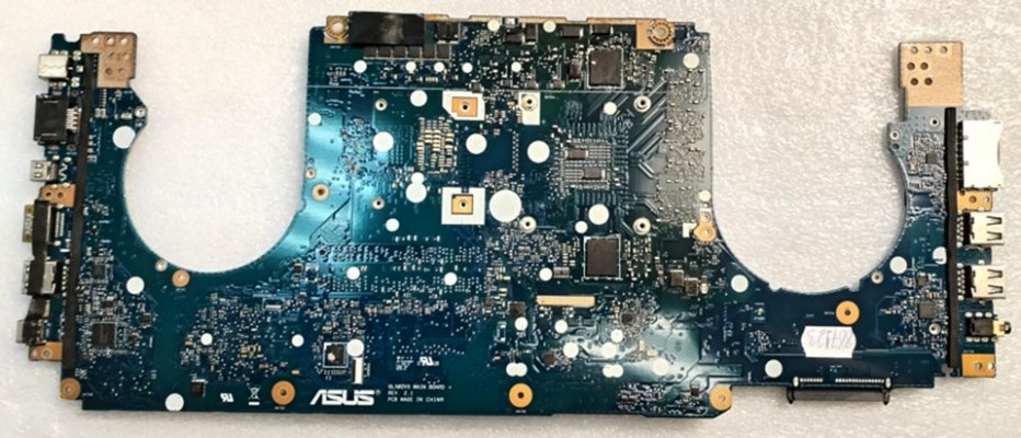 MB BAD - под восстановление Asus GL502VSK (69N10EM22A03(01)) GL502VS MAIN BOARD REV. 2. 1, Intel SR30W, Intel SR32Q, nVidia N17E-G2-A1, 8 чипов SK hynix H5GQ8H24MJR R4C 725A