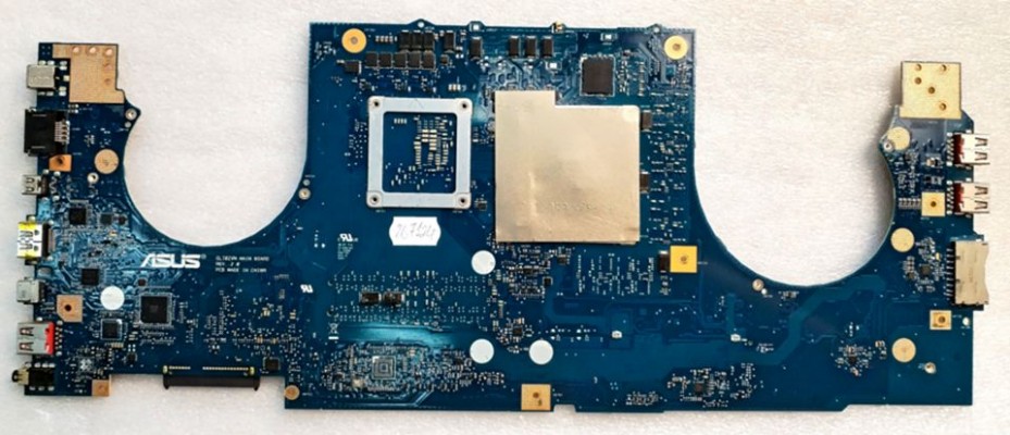 MB BAD - под восстановление Asus GL702VM (60NB0DQ0-MB1030(202)) GL702VM MAIN BOARD REV. 2. 0, Intel SR30W, Intel SR2FQ, nVidia N17E-G1-A1, 6 чипов Samsung K4G80325FB-HC25