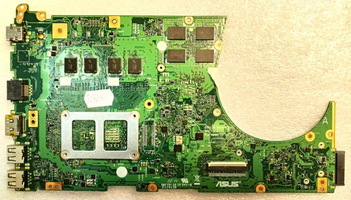 MB BAD - под восстановление Asus S551LN (60NB05F0-MBB260-221) S551LN MAIN BOARD REV. 2. 2, Intel SR1EF, nVidia N15S-GT-S-A2, 4 чипа MICRON 4JE77 D9QBJ, 4 чипа MICRON 4IE77 D9QBJ, 4 чипа SK hynix H5TC4G63AFR 11C 420A