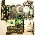 MB BAD - под восстановление Lenovo ThinkPad T60 (FRU: 42T0153, 11S42W7588Z), Intel SL8Z4, Intel PC82573L GS51321. 2 0710, Intel NH82801GBM L7135B45 SL8YB, ATI 216GHLAKC13FAG NA3970. 00, 0718AAY, 4 чипа Qimonda HYB18H512321AFL20 WVV22110