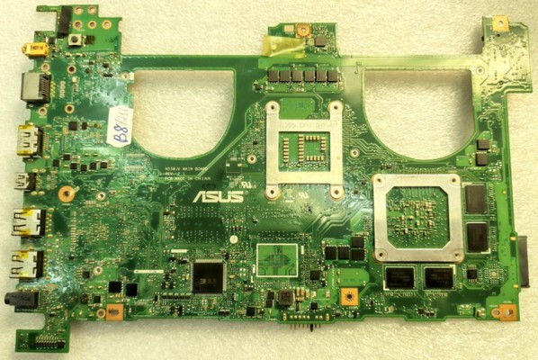 MB BAD - под восстановление Asus N550JK (60NB04L0-MB2030(215), 69N0QXM11B05(01)) N550JV REV. 2.1, Intel SR15E, nVidia N15P-GT-A2, Intel SR17E, 8 чипов SK hynix H5TC4G63AFR 11C 408A
